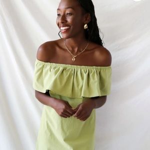 Lulus Pistachio Green Off the Shoulder Dress XS